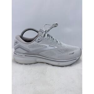 Brooks Ghost 15 Oyster Alloy White Womens Running Shoes Size 9 1203801B112